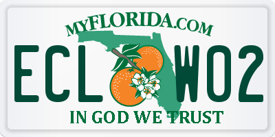 FL license plate ECLW02