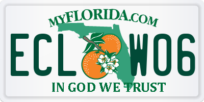 FL license plate ECLW06