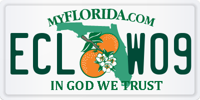 FL license plate ECLW09