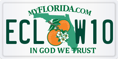 FL license plate ECLW10