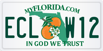 FL license plate ECLW12