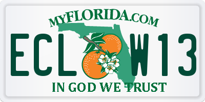 FL license plate ECLW13