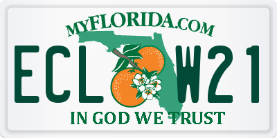 FL license plate ECLW21