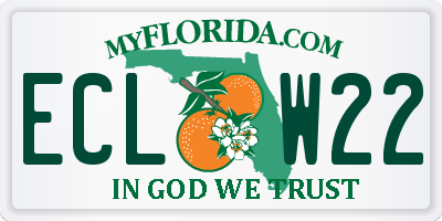 FL license plate ECLW22