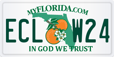 FL license plate ECLW24