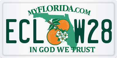 FL license plate ECLW28