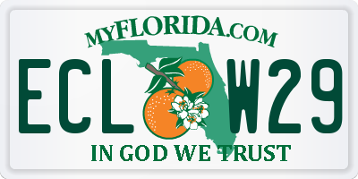 FL license plate ECLW29