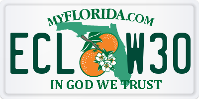 FL license plate ECLW30