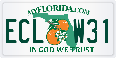 FL license plate ECLW31