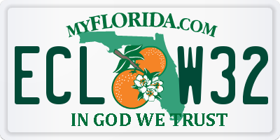 FL license plate ECLW32
