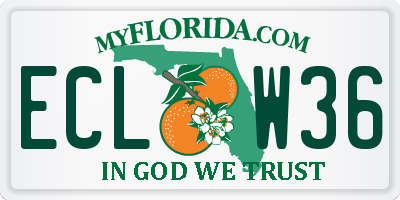 FL license plate ECLW36
