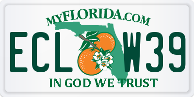 FL license plate ECLW39