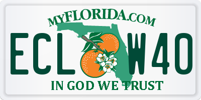 FL license plate ECLW40