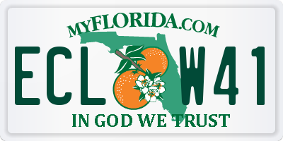 FL license plate ECLW41