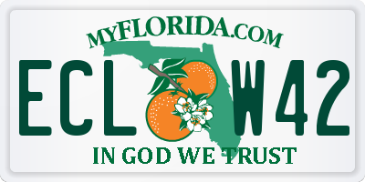 FL license plate ECLW42