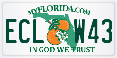FL license plate ECLW43