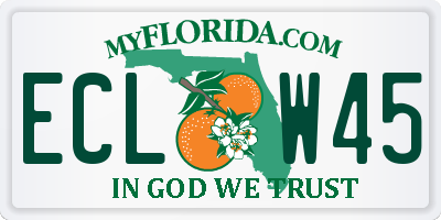 FL license plate ECLW45
