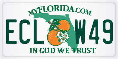FL license plate ECLW49