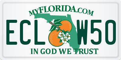 FL license plate ECLW50
