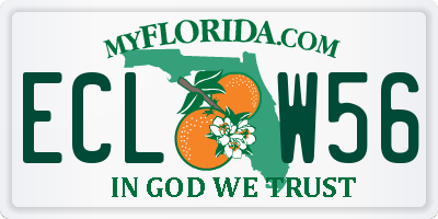 FL license plate ECLW56