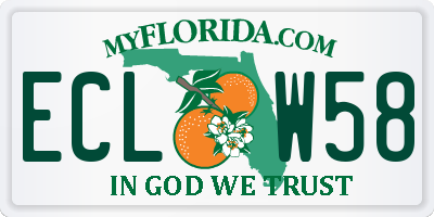 FL license plate ECLW58