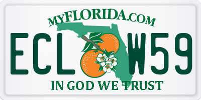 FL license plate ECLW59