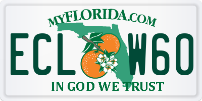 FL license plate ECLW60