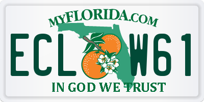 FL license plate ECLW61