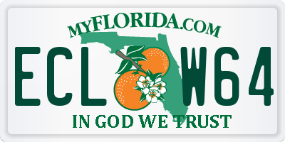 FL license plate ECLW64
