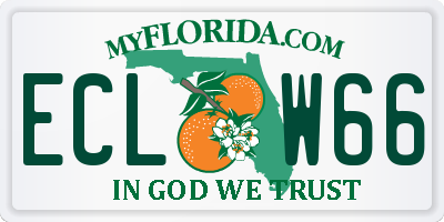 FL license plate ECLW66