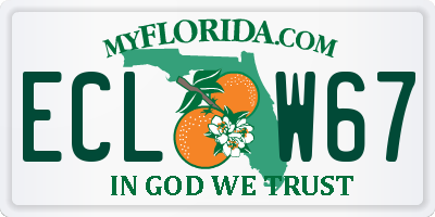 FL license plate ECLW67