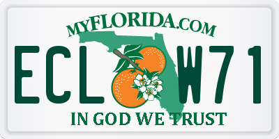 FL license plate ECLW71