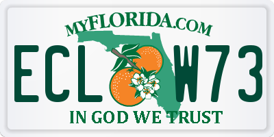 FL license plate ECLW73