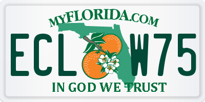 FL license plate ECLW75