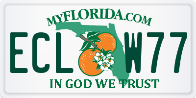 FL license plate ECLW77