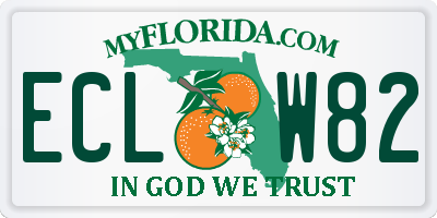 FL license plate ECLW82
