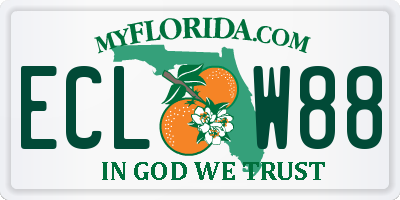 FL license plate ECLW88