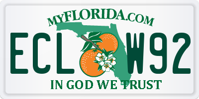 FL license plate ECLW92
