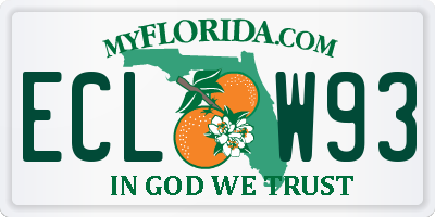 FL license plate ECLW93