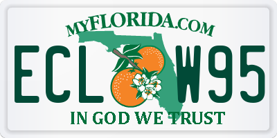 FL license plate ECLW95