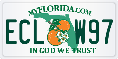 FL license plate ECLW97
