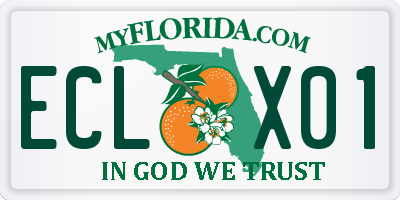 FL license plate ECLX01