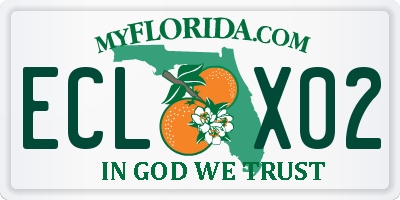 FL license plate ECLX02