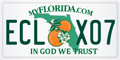FL license plate ECLX07