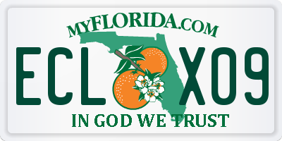 FL license plate ECLX09
