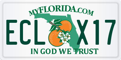 FL license plate ECLX17
