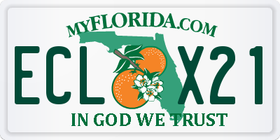 FL license plate ECLX21
