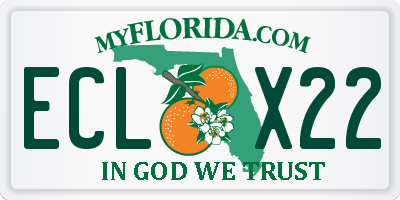 FL license plate ECLX22