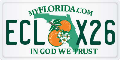 FL license plate ECLX26