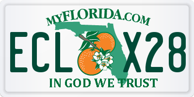 FL license plate ECLX28